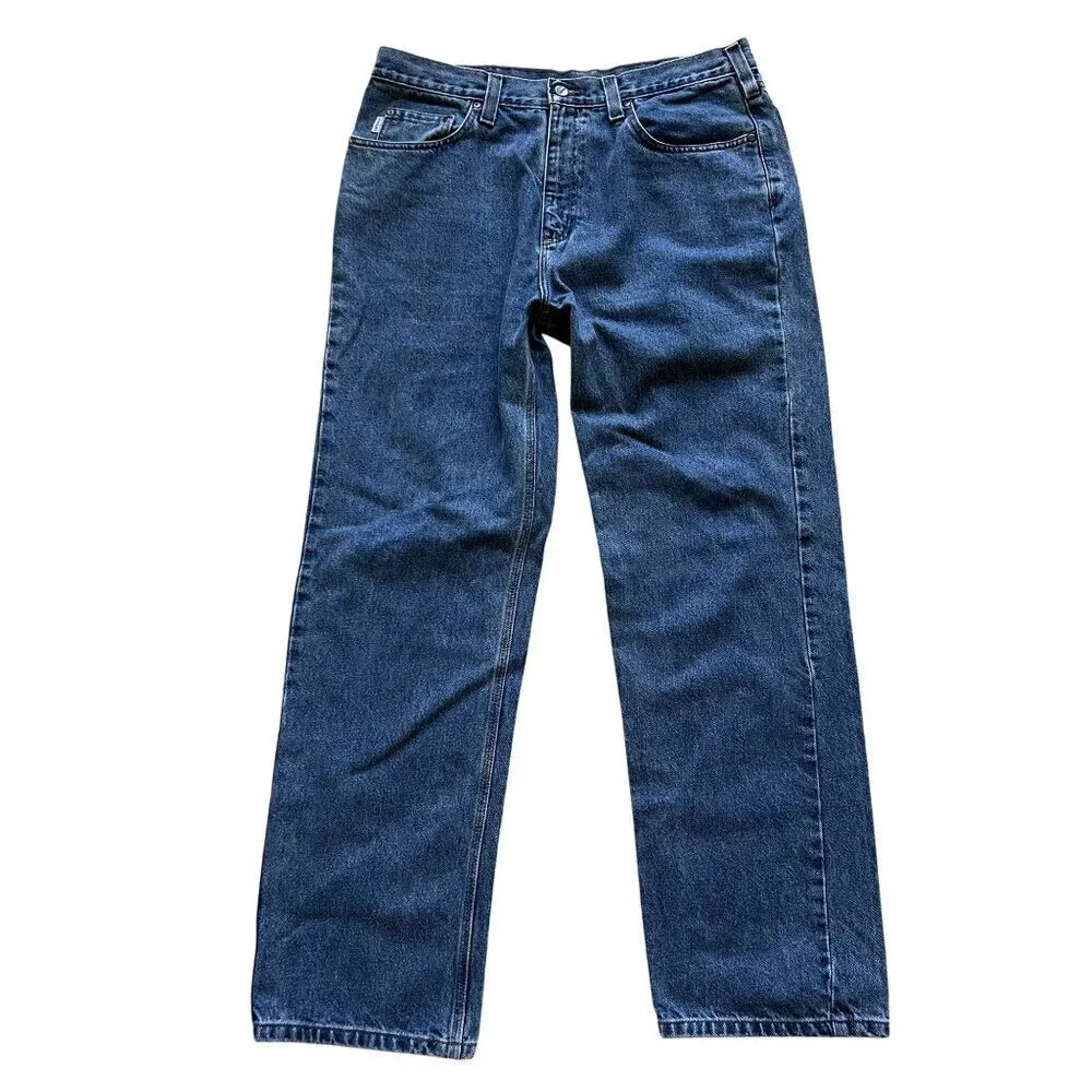 Carhartt Mens 36x32 Relaxed Fit Blue Denim Jeans Casual Normcore Capsule Pants